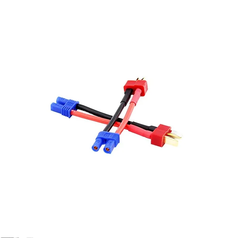 2Pcs 14awg/18awg 4cm Deans T Plug Male Female to Tamiya EC2 Mini Tamiya Male Female Connector Adaptor Plug for Rc Battery ESC
