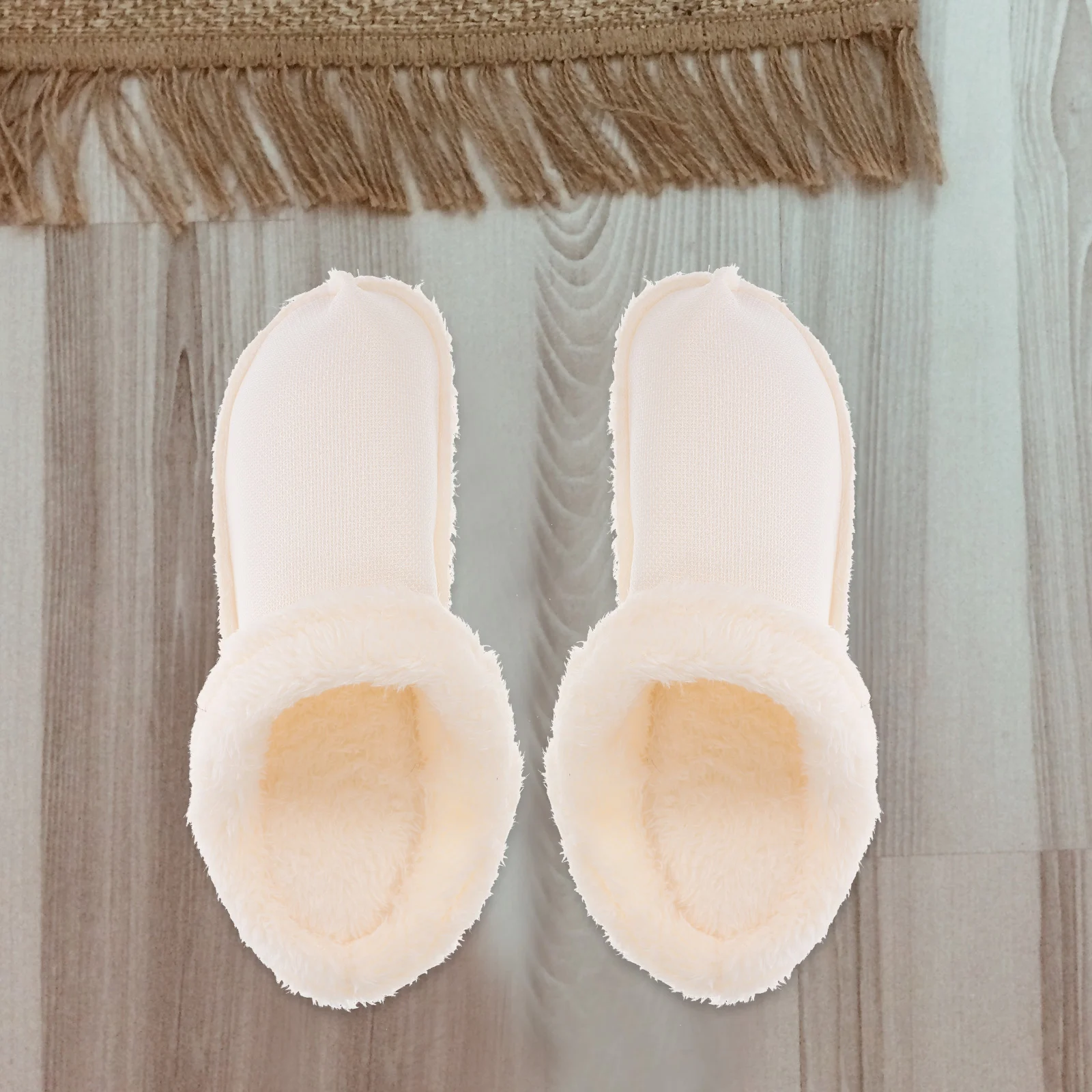 Scarpe con zoccoli invernali Sandali con copertura con foro in peluche Suola con fodera per acqua Zoccoli in cotone bianco Pantofole da interno per uomo