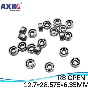 

High Quality R8 OPEN 1/2" X 1-1/8" X 1/4" inch 12.7*28.575*6.35 mm open metric miniature deep groove ball bearing R8K ABEC-5