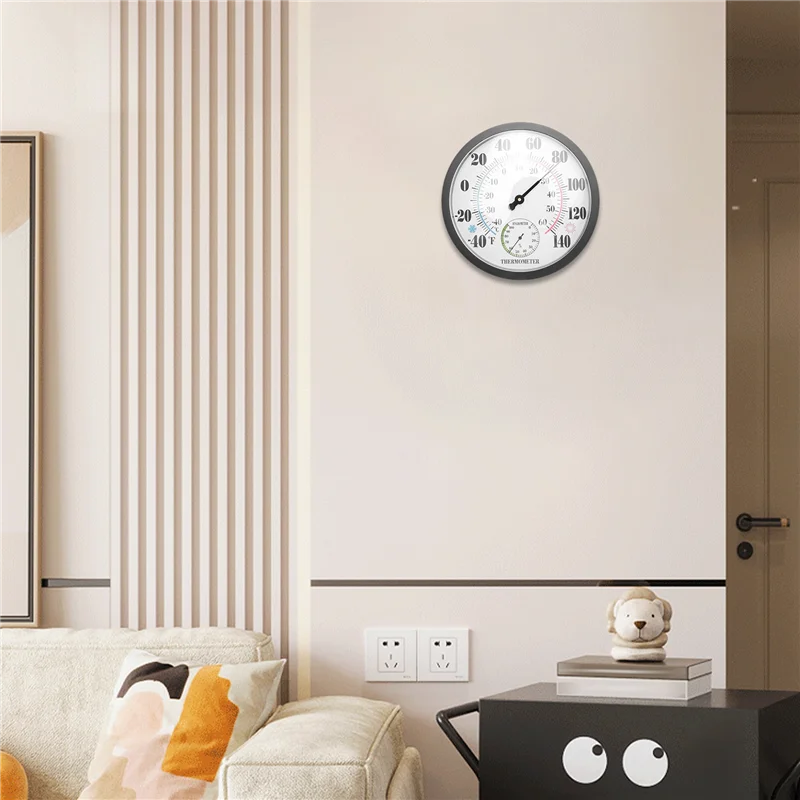 AS96-10-дюймовый внутренний уличный термометр/гигрометр для патио, декоративные стенки, батарея не требуется