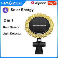 Tuya Smart Zigbee Sunlight Rain Sensor Solar Charging Real-time Rainwater Detector Smart Life App Controlled for House Outdoor