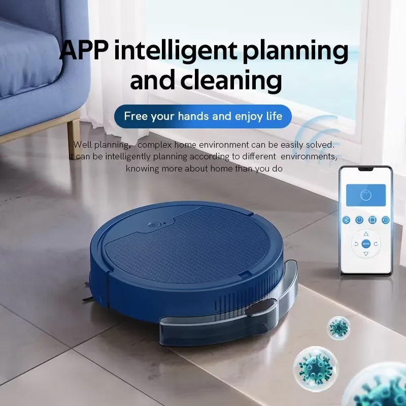 STLF SD Smart Robotic Vacuum Cleaner with Water Tank 3-in-1 Mop 1000-1499Pa Suction 61-120 Minutes Battery Life 90-120m