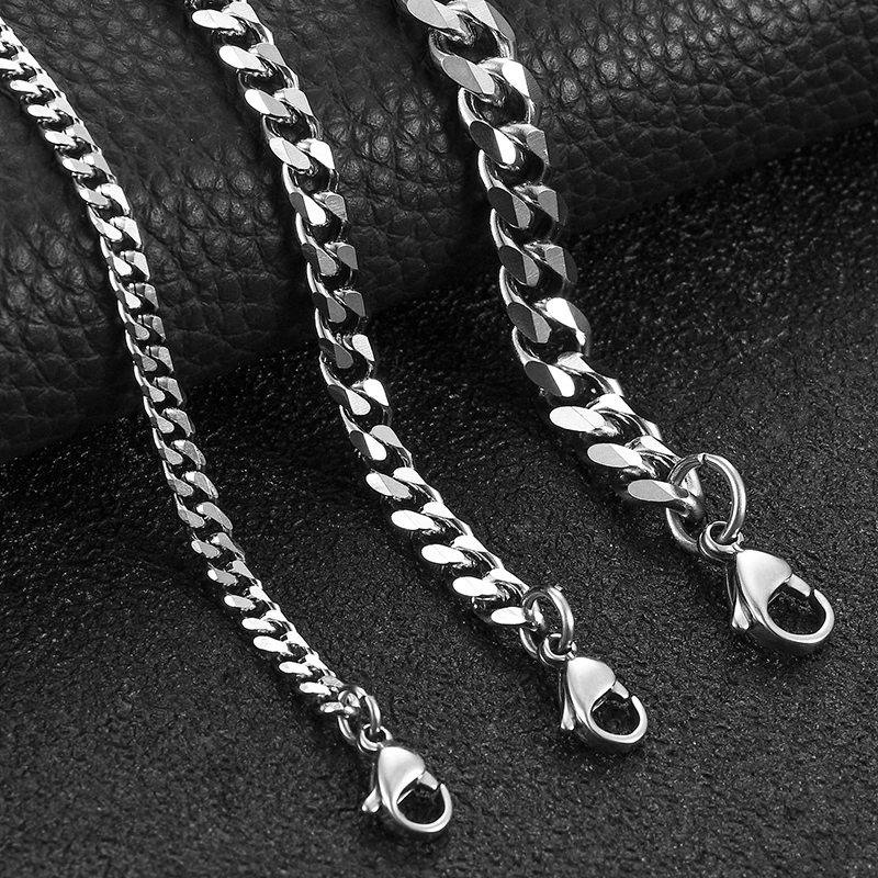 1 Stück Edelstahl-Kubaner-Armband in verschiedenen Größen für Männer und Frauen, kann individuell angepasst werden. – Detail 1