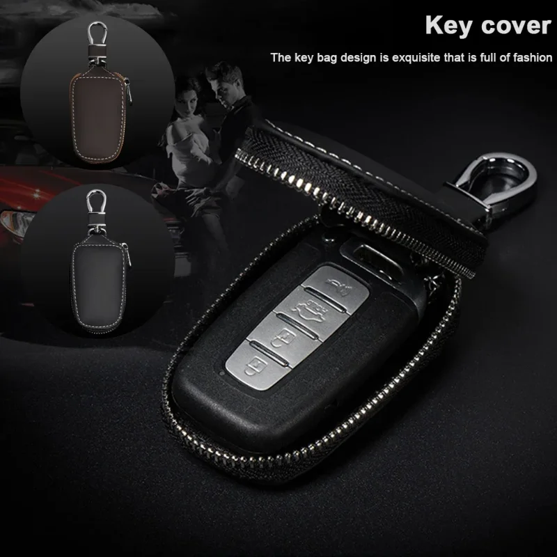 Car Key Fob Case Car Key Wallet Car Zipper Key Holder Zipper Closure For MAXUS T90 MIFA 7 MIFA 9 D90 G10 eTerron 9 D60 G50 PLUS