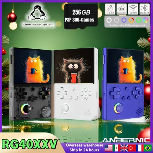 ANBERNIC RG40XX V reproductores de juegos portátiles 4,0 ''IPS Linux Video consola de juegos Retro consola de juegos portátil Spelcomputer Met RG40XXV