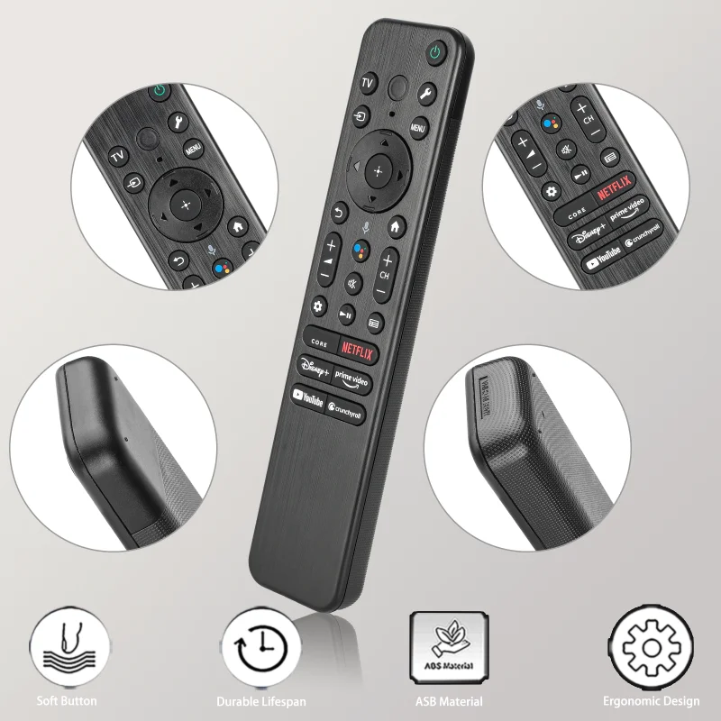 RMF-TX810U لاستبدال جهاز التحكم عن بعد الصوتي من سوني مع أزرار NETFLIX PrimeVideo YouTube، للتلفزيون الذكي XR-83A80L
