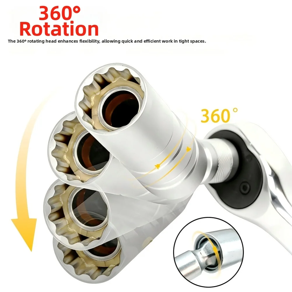 

For Tight Engine Spaces Silver Ignition Socket Set Mechanic Thin Wall Sockets Ignition Tools 3 8 Drive Socket Set