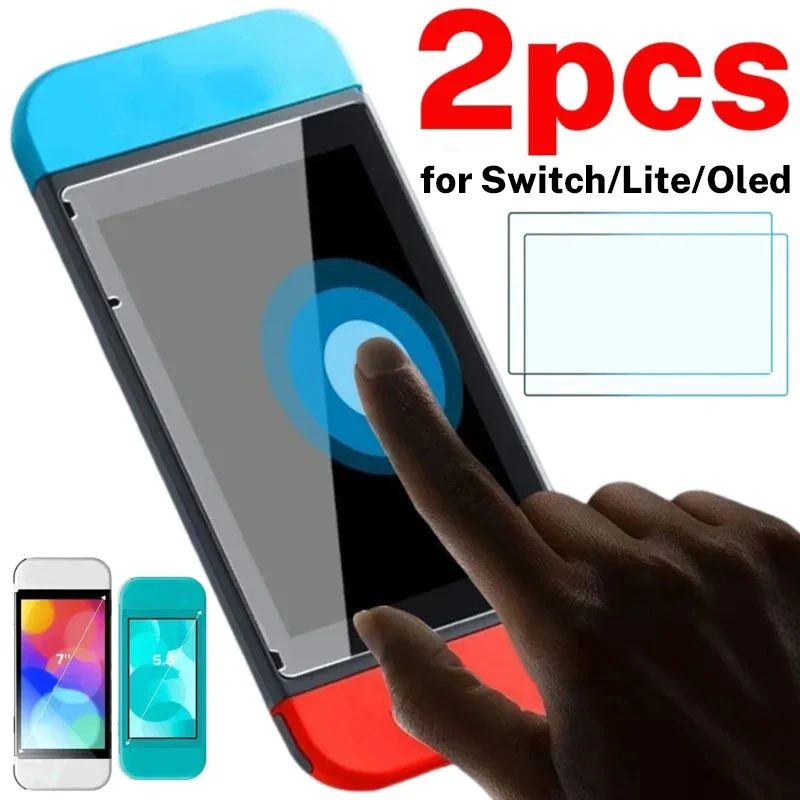 2/1 szt. Szkło ochronne na ekran do przełącznika Nintendo przezroczysta folia ochronna do przełącznika Nintendo Lite/przełącznik szkło ekranu Oled