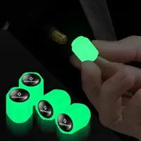 4Pcs Fluorescent Green Car Wheel Tire Valves Caps Luminous Valve Dust Covers for Renault Sport Duster Megane 2 3 Accessories