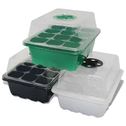 Cells Seed Starter Kit Plant Seeds Grow Box cSeedling Trays Germination Box With Dome And Base for Seeds Growing Starting