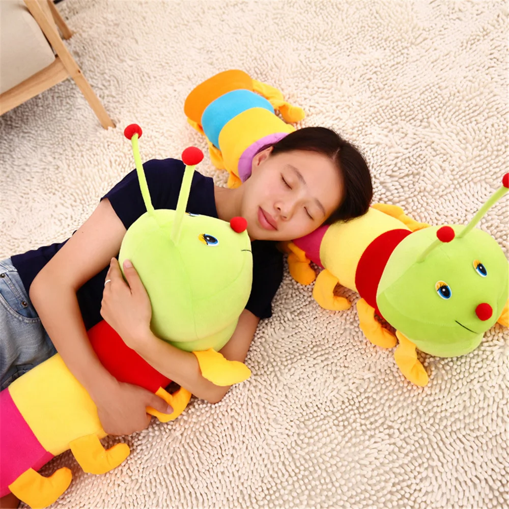 Multicolor 50CM Cotton Inchworm Stuffed Plush Birthday Gift Caterpillar Toy Stuffed Toys Stuffed Insects Children Doll