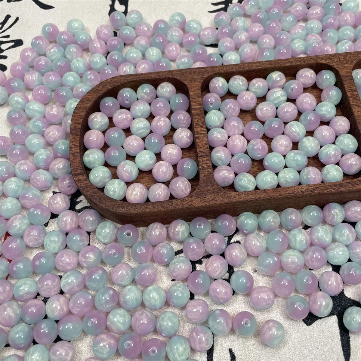 CH34 10mm Round Lovely Beads Beautiful Girl Handmade Diy Beaded Korean Fashion Bracelet Hair Ring Accessories Beads Material