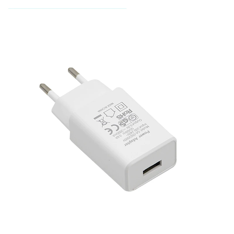 2A European-Regulator Charger Lightweight USB Mobile Phone Adapter CE GS Certified Travel France Russia Germany Conversion Plug