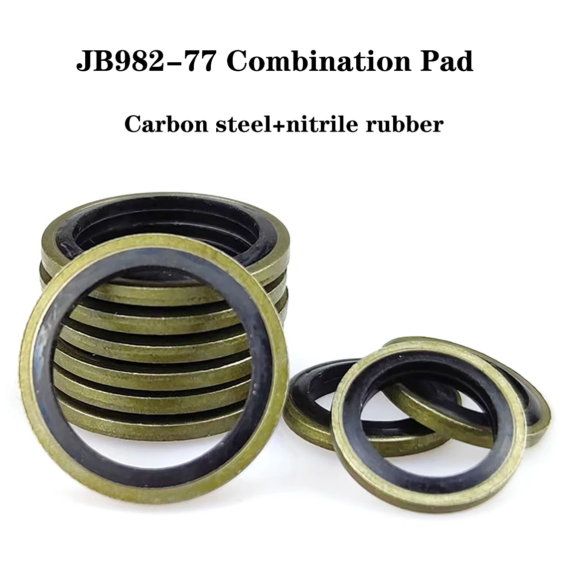 JB982 Combination Gasket High-Pressure Oil Pipe Oil Sealing Gasket Rubber Semi Sealing Gasket Sealing Gasket Hollow Screw Gasket