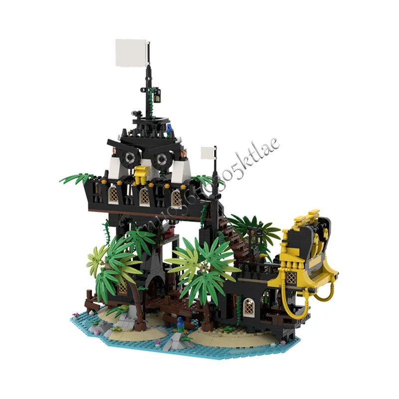 1191 PCS Island Fortress Building Blocks Set Creative Architecture With Vivid Scene Decoration Model Display Toy For Kids Gifts