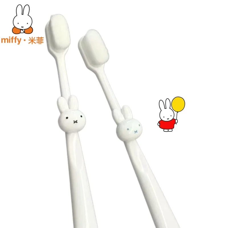 Cute Miffy Cartoon Creative Ultra-fine Soft-bristle Toothbrush with Nano-bristle Deep Cleaning Teeth Oral Care Portable Travel