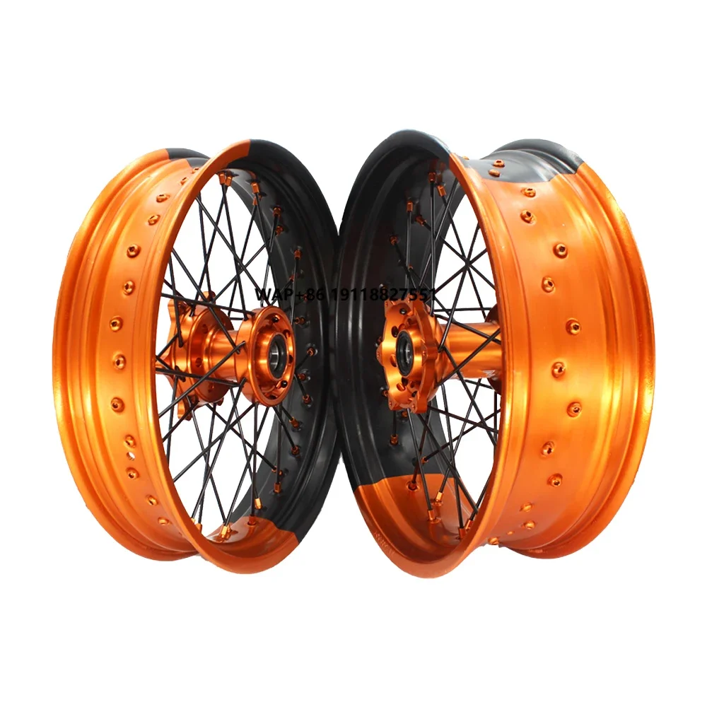 

Supermoto Motorcycle Rim Wheel Hub Set 17 Inch SX SXF 125 250 450