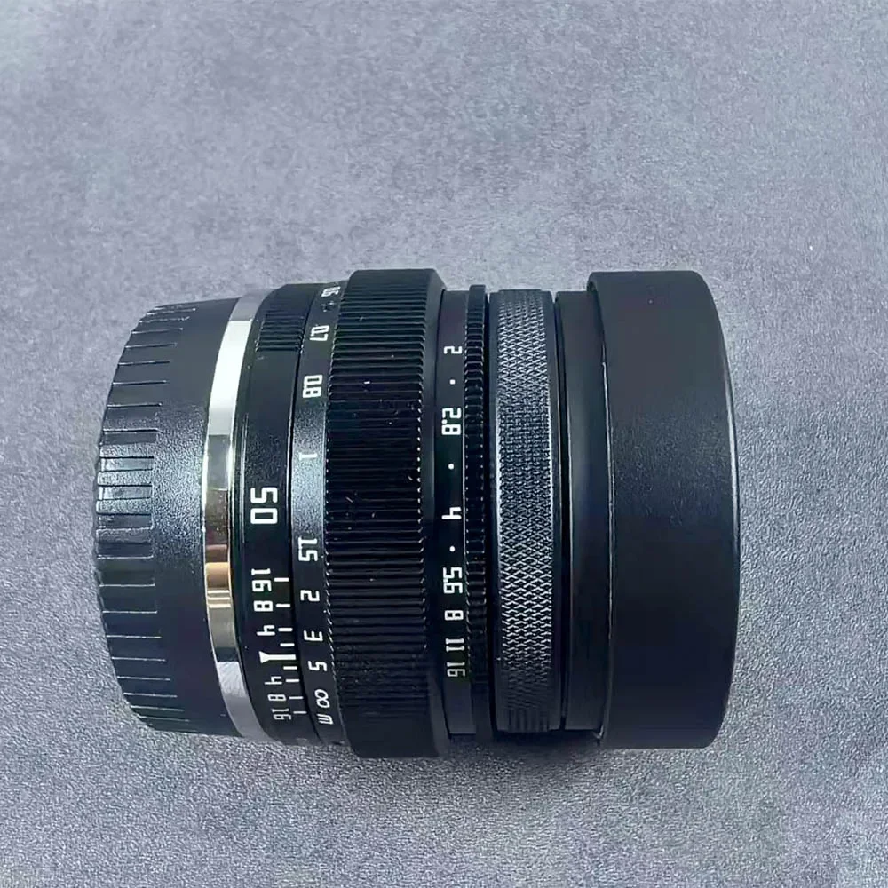 غطاء عدسة مربع حربة معدنية لـ TTAartisan 50mm F2 يأتي مع غطاء معدني