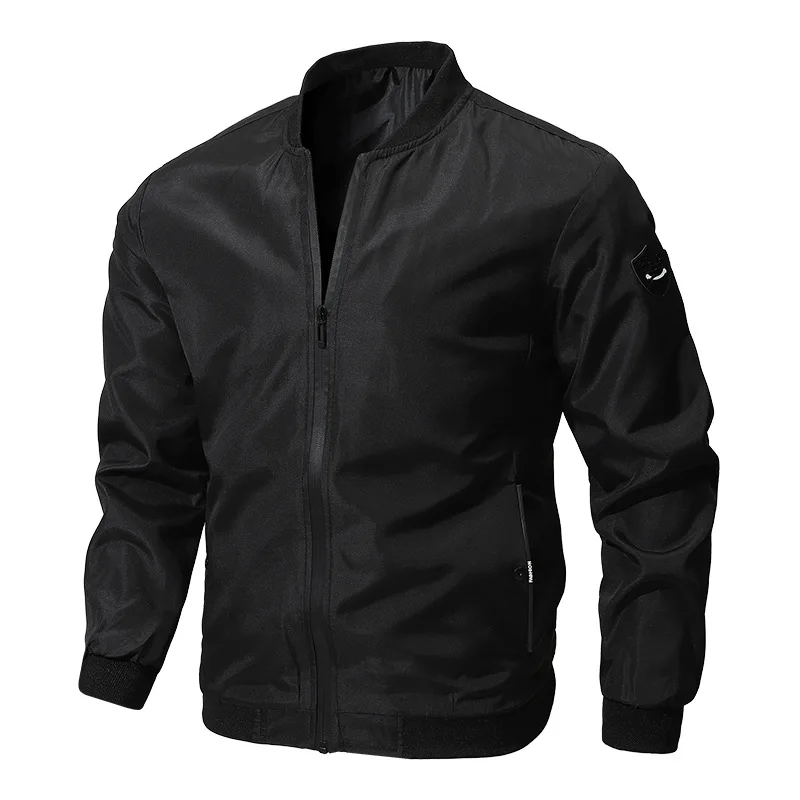 

Мужская куртка осенняя с длинным рукавом, ветрозащитная, для велоспорта и активного отдыха, тонкая, на молнии, повседневная