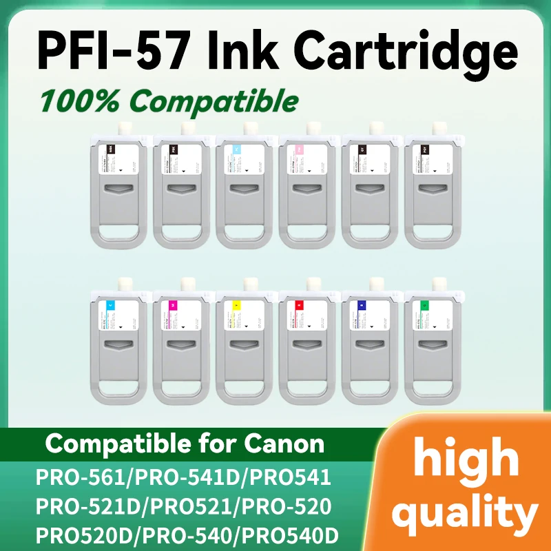 

PFI-57 PFI57 Pigment Ink Cartridge With Pigment Ink Color With Chip Compatible For Canon Pro520 Pro540 Pro540s pro560s printer