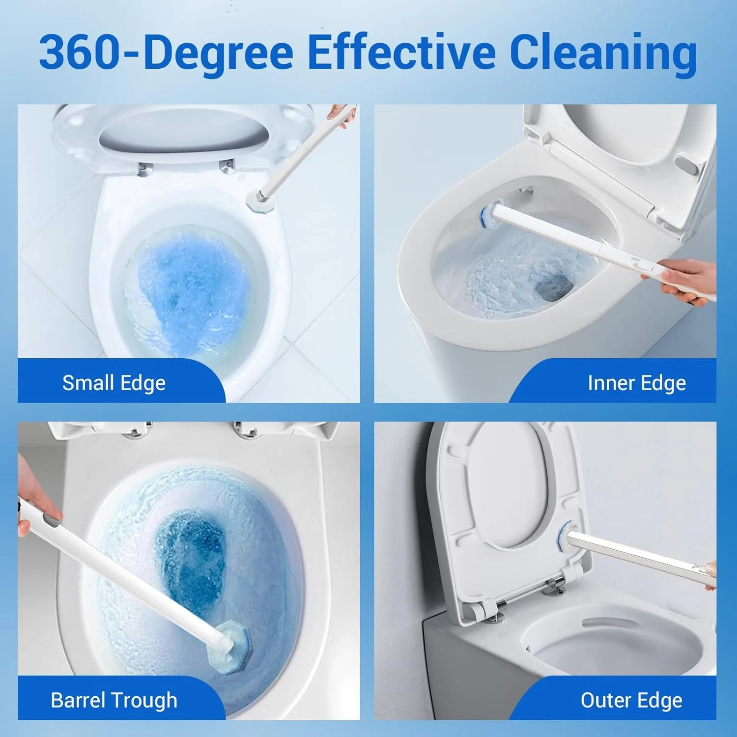 50 Stück Toilettenreiniger-Nachfüllpackungen, Einweg-Toilettenreiniger-Stäbchen. Toilettenbürstenkopf. Kompatibel mit Clorox Toilettenbürsten – Detail 5