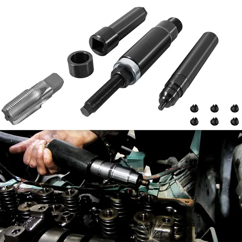 

DT466E DT530E Electronic Diesel Fuel Injector Sleeve Cup Tube Puller Remover Installer Set