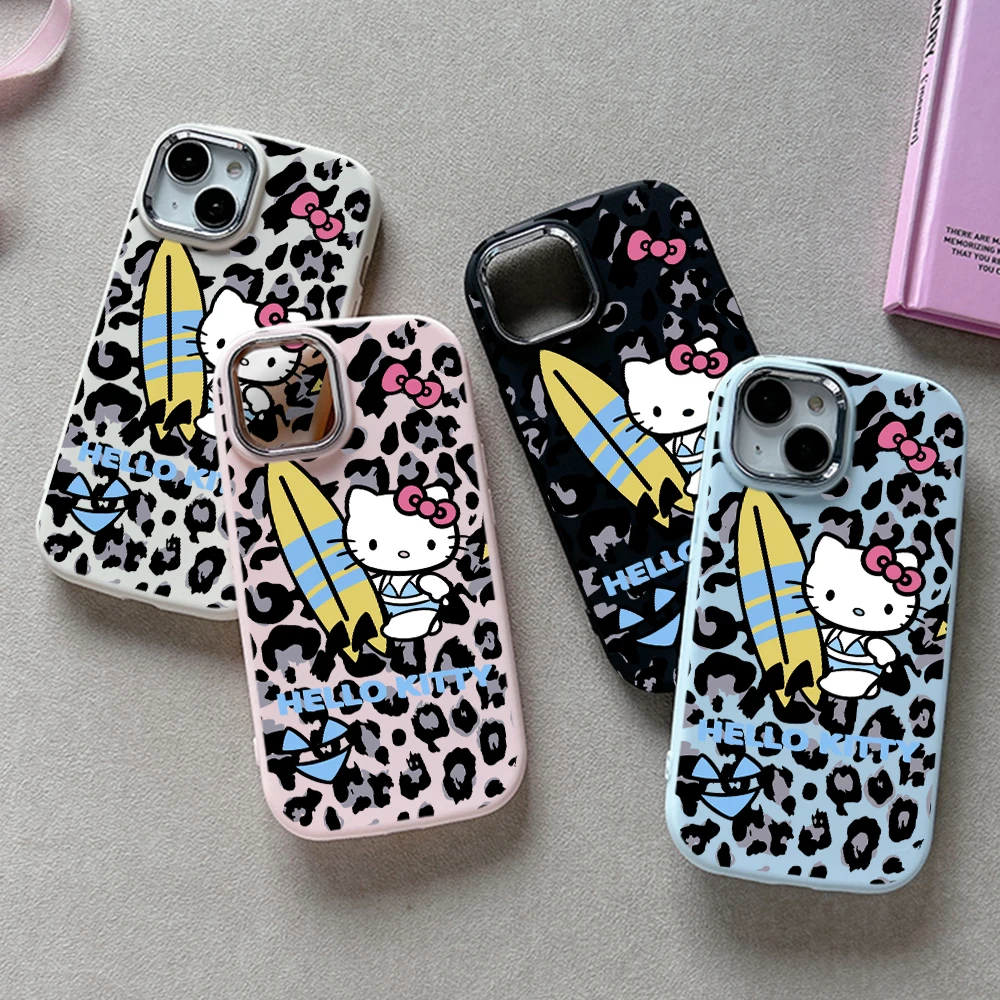 

Lovely Leopard Hello Kittys Phone Case For OPPO A98 A93 A92 A78 A77 A76 A58 A55 A54 A53 A38 A31 A15 A17 A16 A9 2020 4G 5G Cover