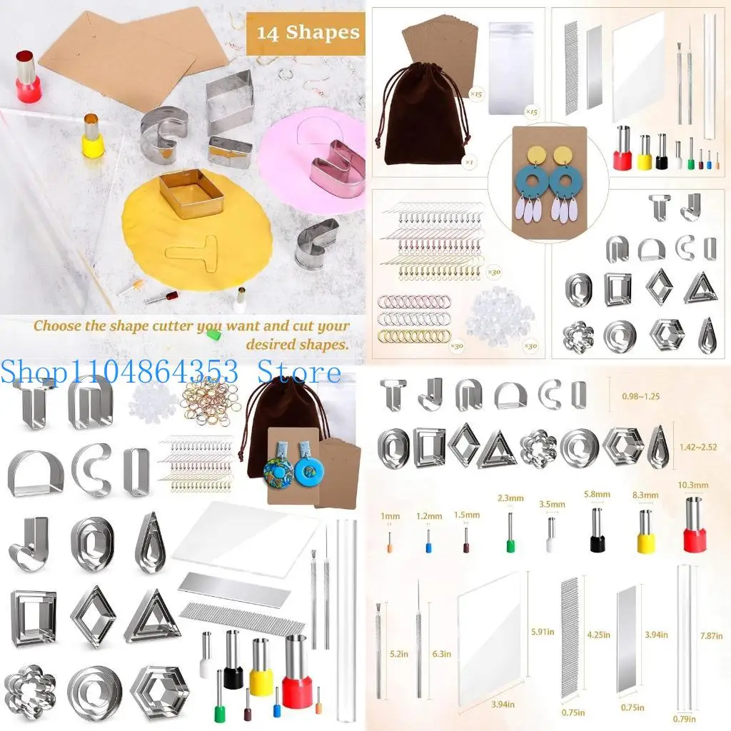 

652F 165 PCS Полимерные глиняные режущие режущие