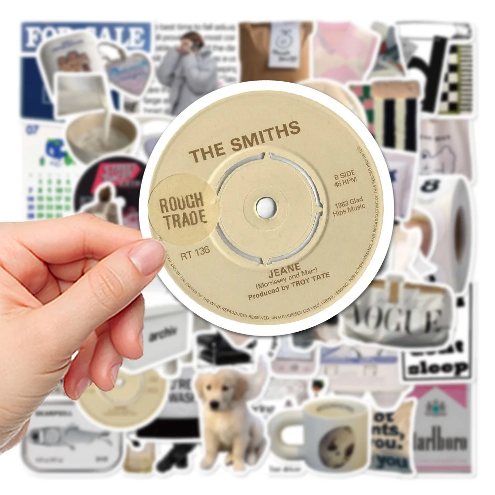 57 قطعة ملصقات كلاسيكية بسيطة لطيفة لأجهزة الكمبيوتر المحمول والثلاجة والهاتف وخوذة القصاصات وملصقات BulingBulingStickers Store