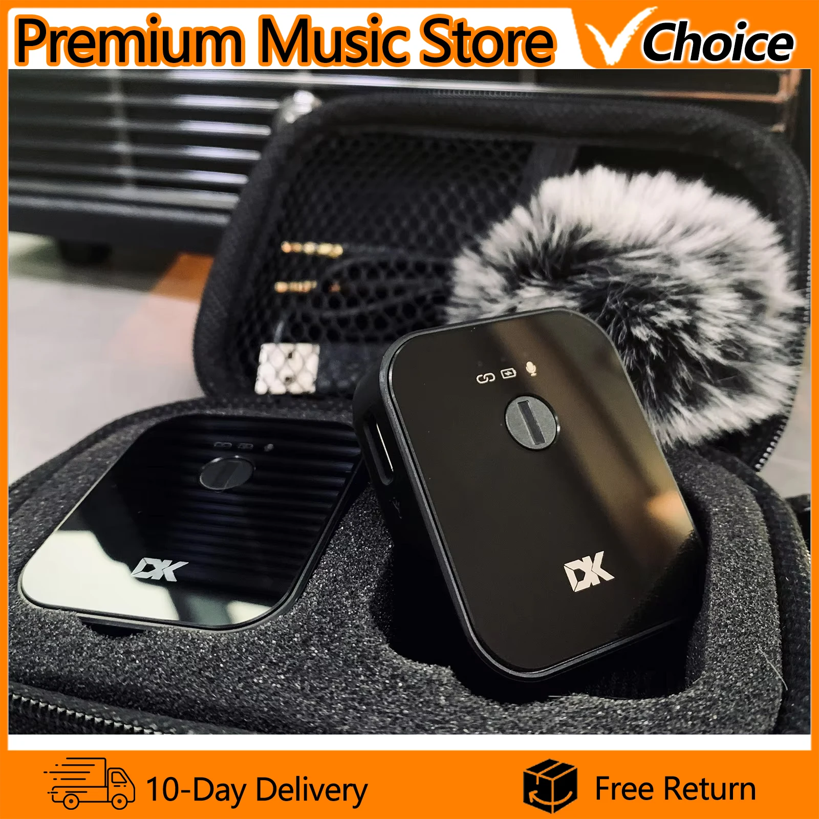 IRIN Wireless Lavalier Microphone MP-6 2.4G Lapel Mic Noise Reduction Anti-Interference Microphone Video Interview YouTube Live