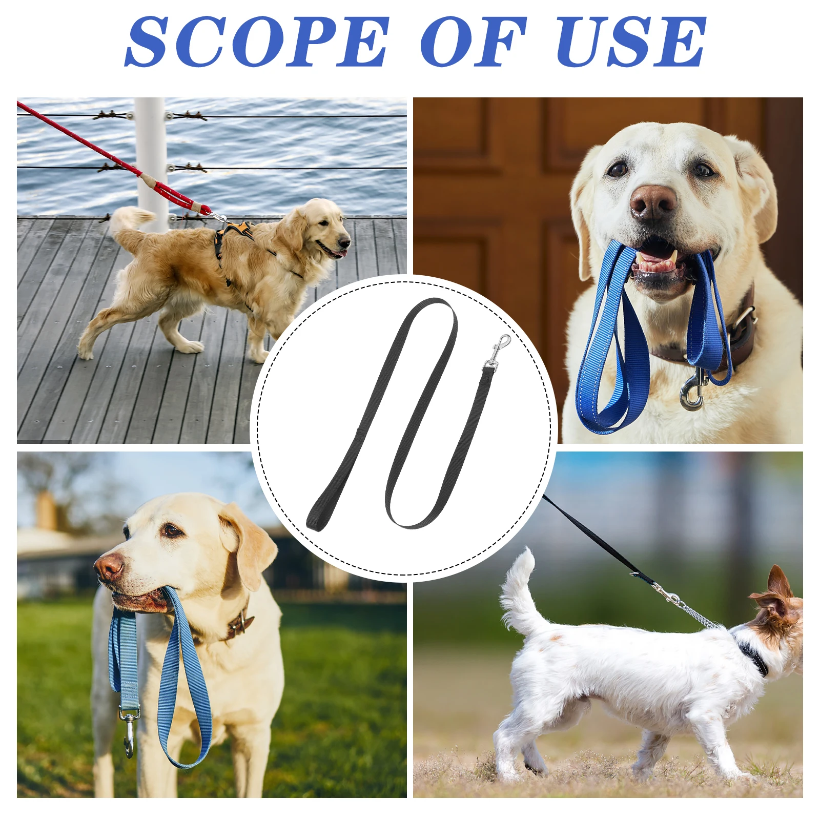 

Pet Traction Dogs Durable Nylon Dog Lightweight Portable Rope for Walking Running Training Leash for All Sizes Dog Traction Rope