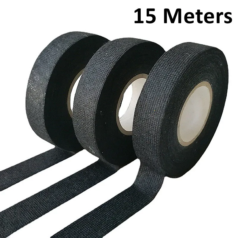1/2/5/10 pcs 15meters Coroplast Adhesive Cloth Tape For Cable Harness Wiring Loom Width 9/15/19/25/32MM Length 15M