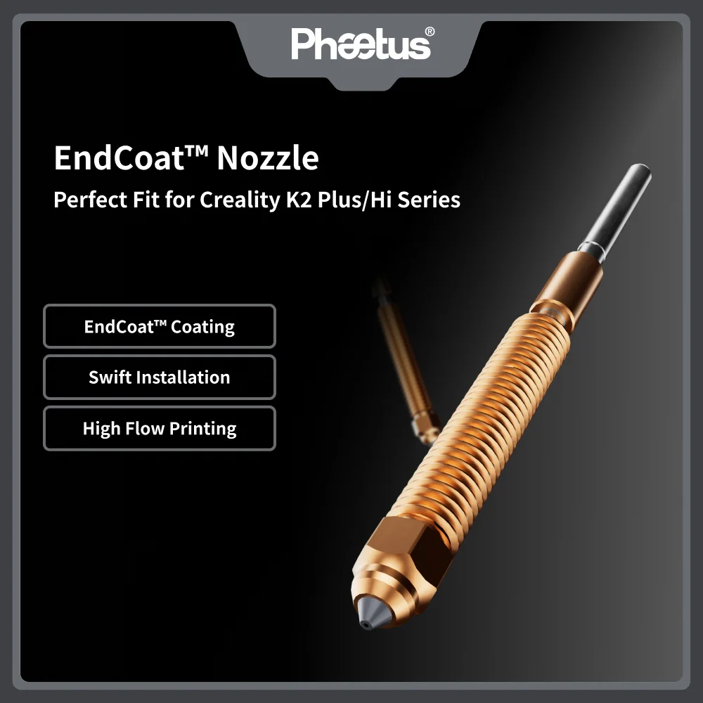 

Фердук EndCoat ™ Комплект сопел K2 Plus с быстрой заменой, цельнометаллический дизайн с высоким расходом для комбинированного 3D-принтера Creality K2 Plus Hi