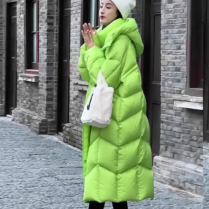 Atmosphere Inspired Cotton Jacket Medium to Long Length Loose and Fashionable New 2025 Winter Design Jacket Women\'s Cotton Coat