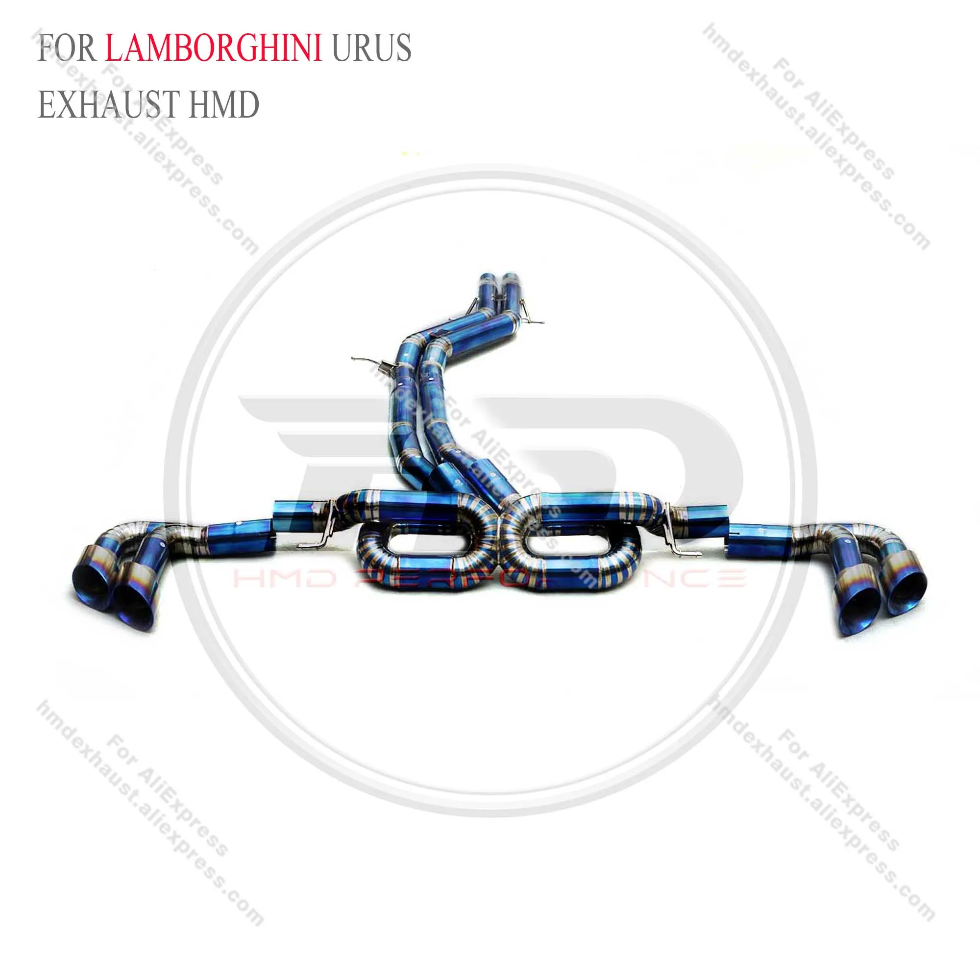 HMD Car Exhaust Titanium Alloy Catback for Lamborghini URUS Performance Exhaust without valve