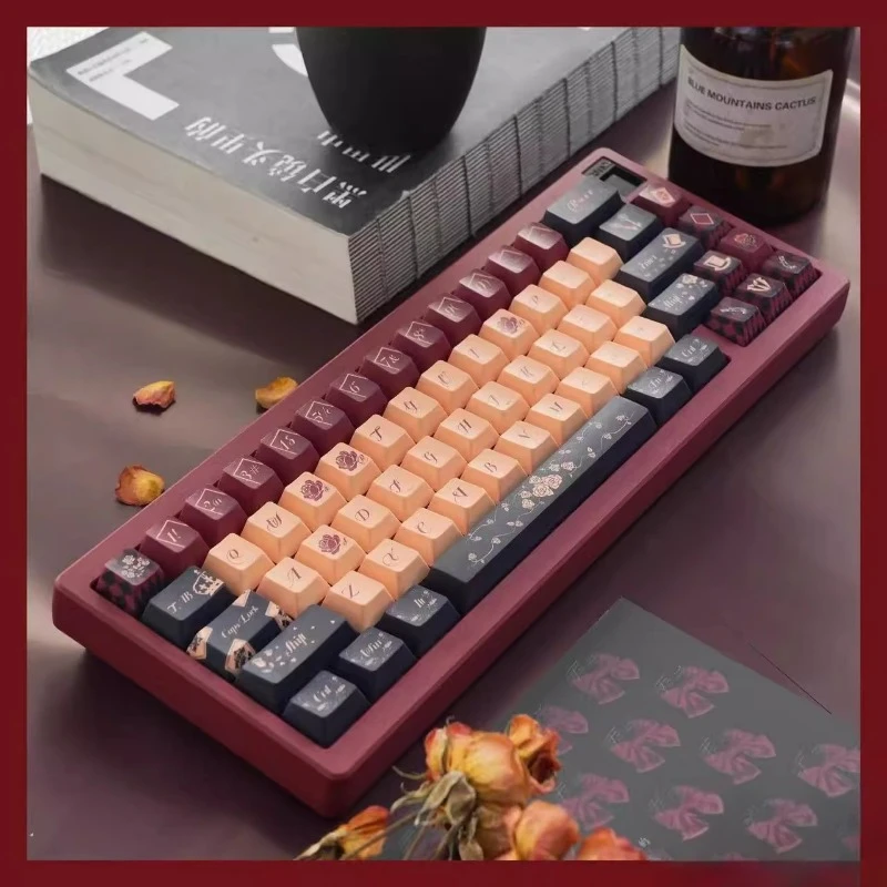 Beperkt Tot Originele Avit Red Poker Keycaps, Op Maat Gemaakte Kersen Sterk Gesublimeerd Pbt-Materiaal, Complete Set Keycaps