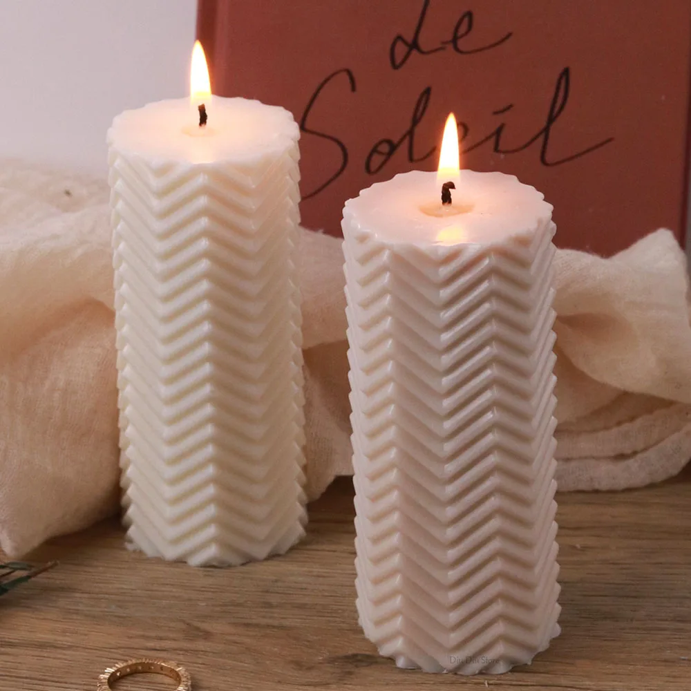 Цилиндрическая силиконовая форма в виде свечи «сделай сам», горизонтальная полоса, Ароматизированная свеча, мыло, пластырь, формы из смолы, домашний декор, подарки ручной работы