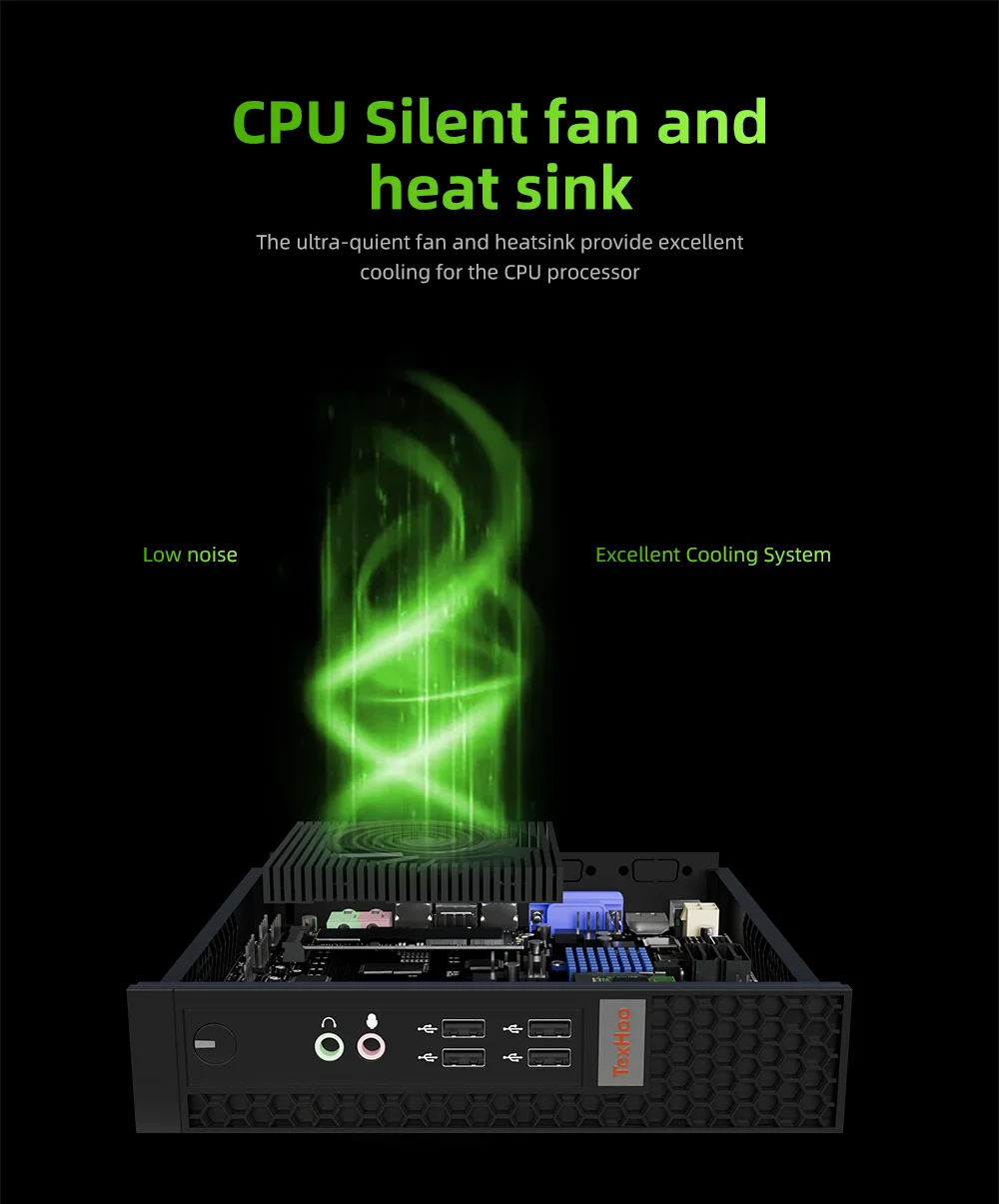 YCTipc MiniPC Intel Core i7 i5 i3 Dual Band WiFi5 BT4.2 8GB 512GB Computadora de juegos de escritorio Mini Pc 2 núcleos 4 hilos