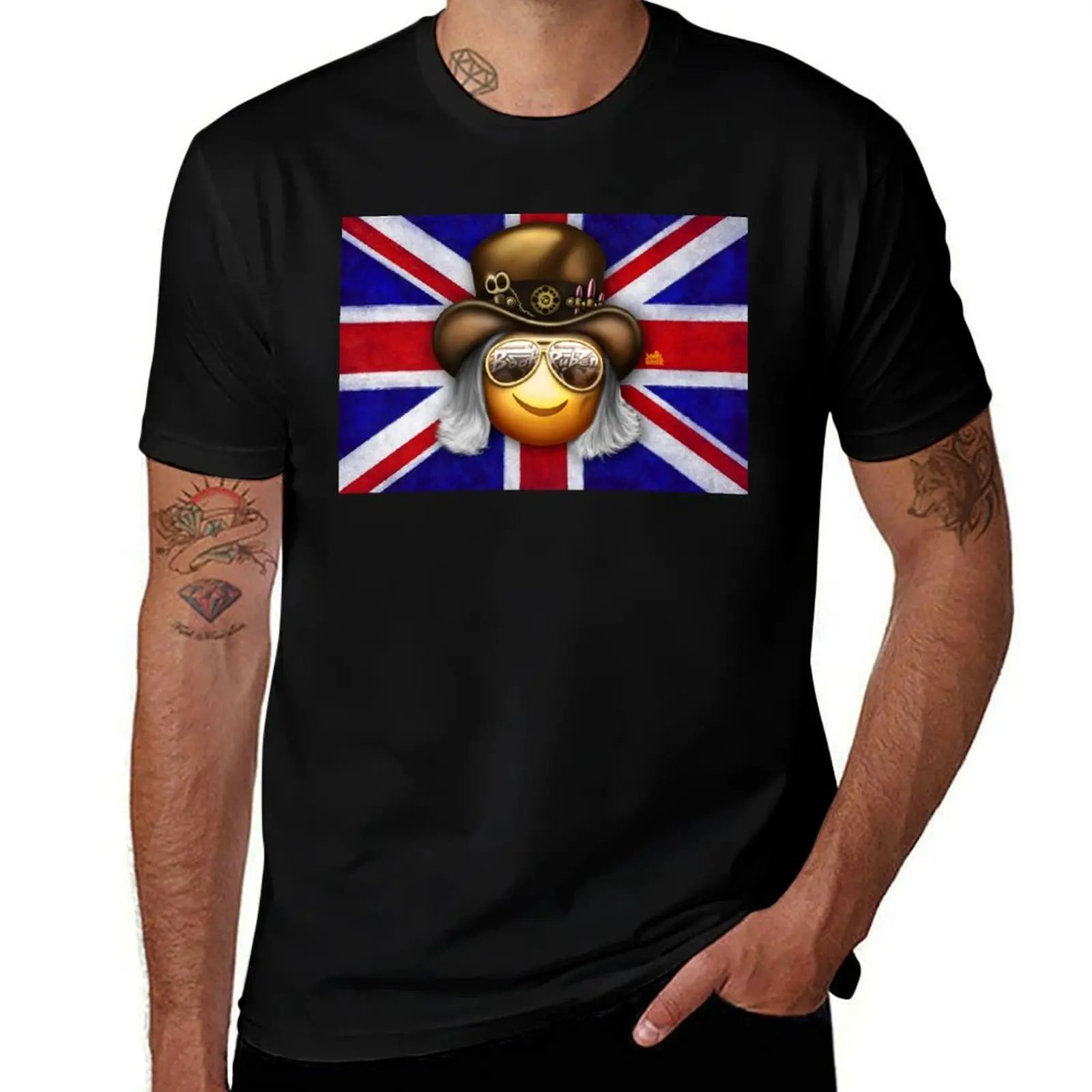 

BOOJI - UNION JACK (NEW) LANDSCAPE T-Shirt man t shirt heavy cotton funny t shirts man T-Shirt
