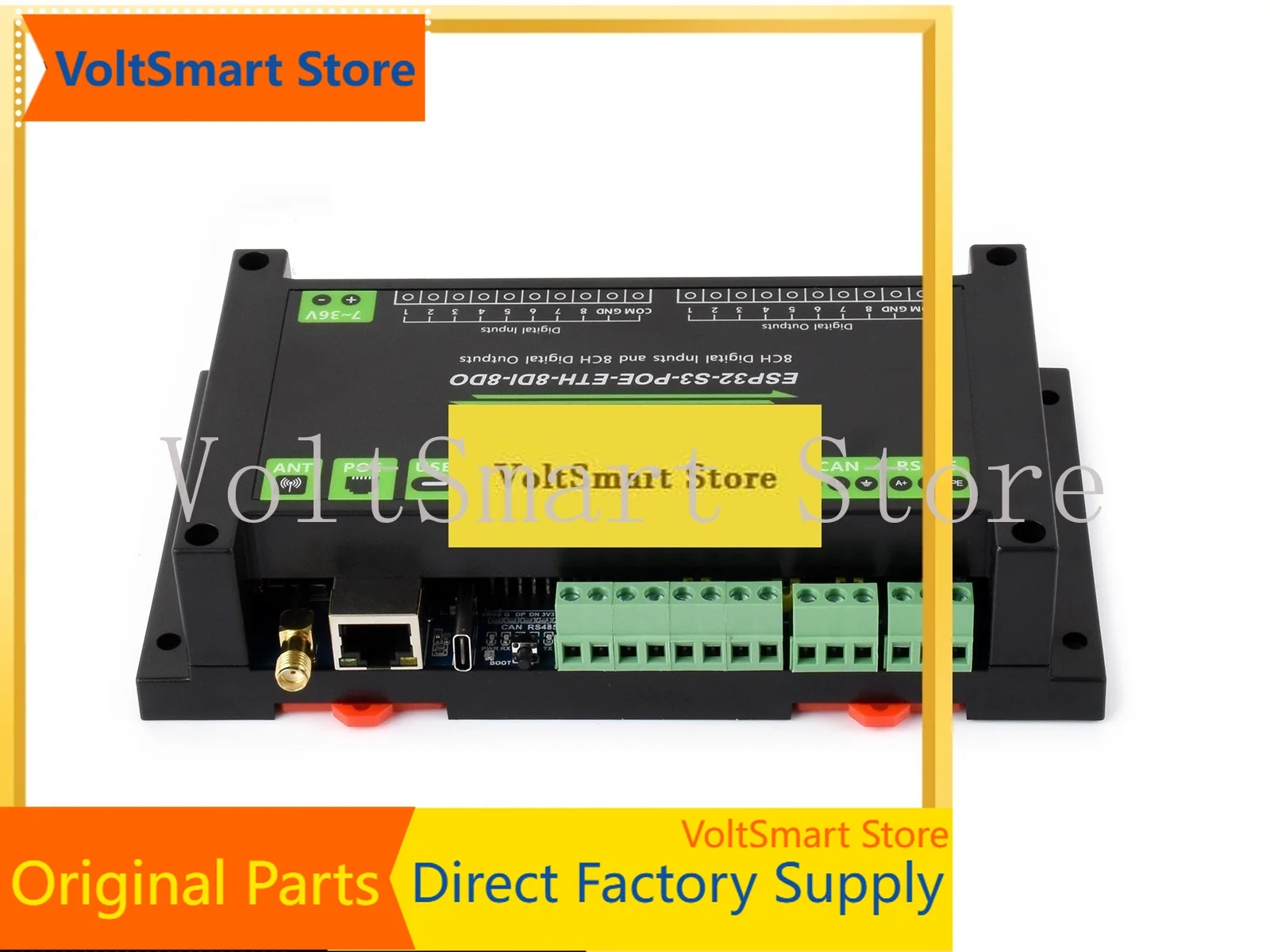 VoltS8-channel Digital Input/output Controller With Built-in ESP32-S3 Module, Supporting WiFi/Bluetooth/RS485/CAN Interfaces