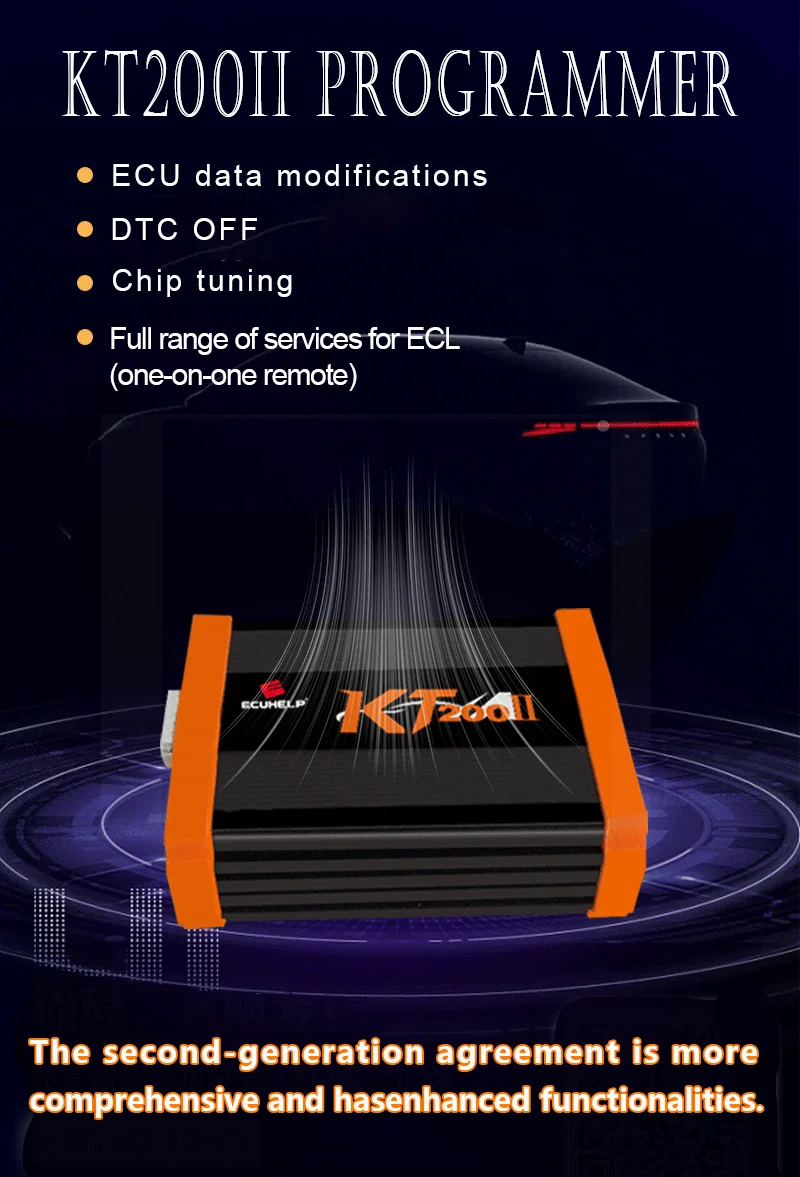 ECUHELP KT200 Gen2 KT200II 2024 NEW ECU Programmer Support ECU Maintenance Chip Tuning DTC OBD/BOOT/BDM/JTAG