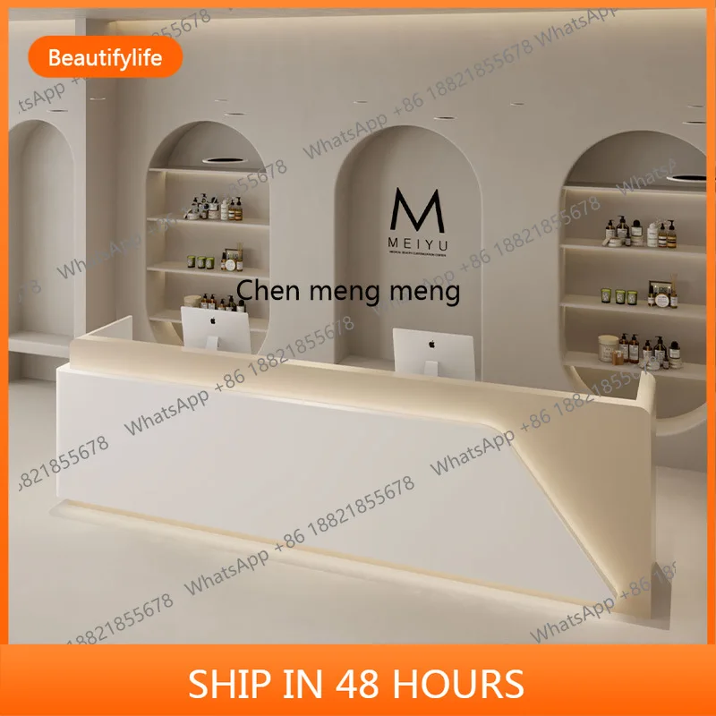 Bar moderno y sencillo, estudio de Yoga, salón de belleza, página de caja de recepción, pintura ligera de lujo, tienda de bodas, recepción