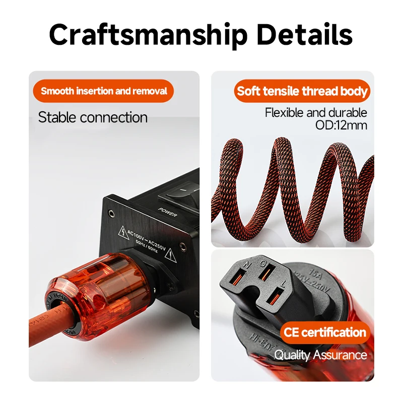 TODN الراقية سلسلة XLO المملكة المتحدة القياسية PL1500 Hifi كابل الطاقة 6N OFC موصل مطلي بالفضة مع مرشح مكبر الصوت التلفزيون