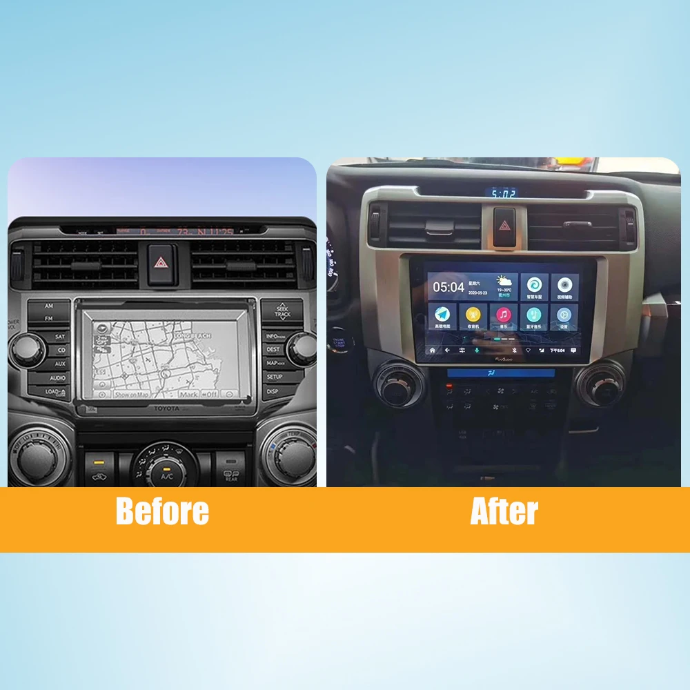 

10.33 Inch Car Radio For Toyota 4Runner 2010-15 2Din Android Octa Core Car Stereo DVD GPS Navigation Player QLED Screen Carplay