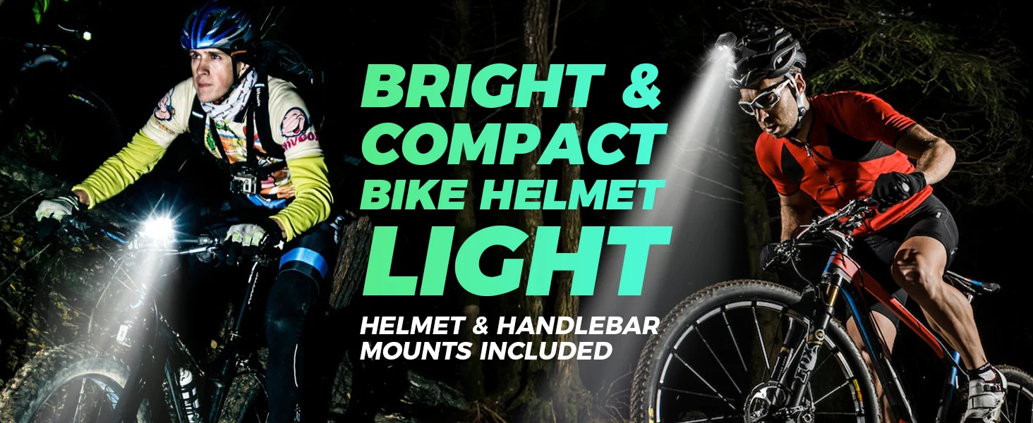 Cycling Helmet Light 1000 Lums LED Flashlight Headlight & Handlebar Lamp USB Rechargeable MTB Road Bike Riding Night Safety Light