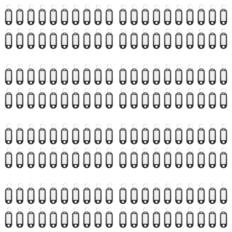 

AS60-160 шт. бирки-идентификаторы для ключей, брелоки с разъемным кольцом, черные