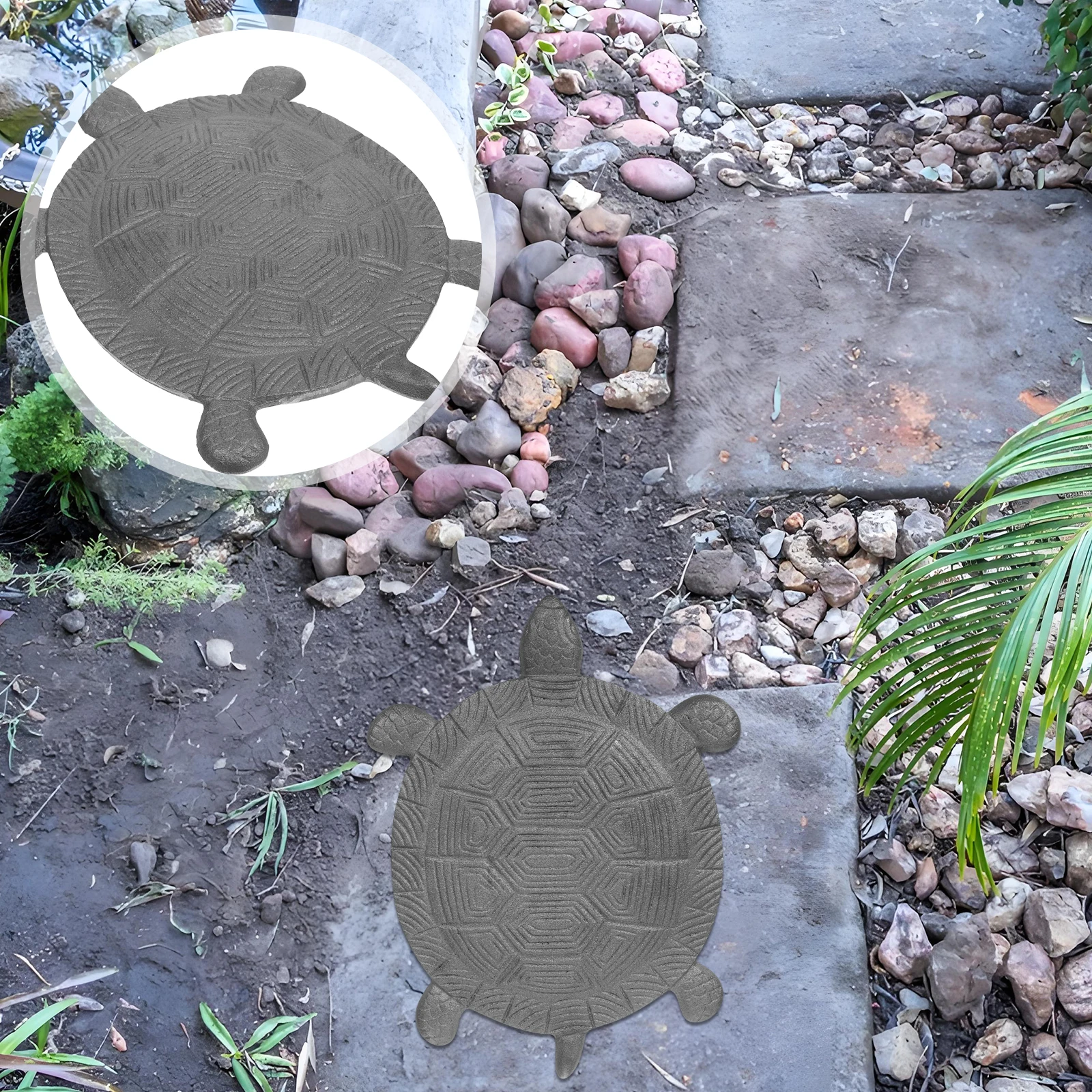 

Vintage Cast Iron Turtle Stepping Slip Resistant Pathway Stone Durable Weather Resistant Outdoor Garden Stones Walkway Stepping