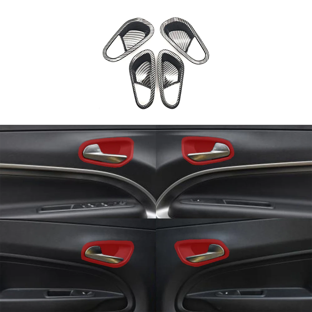 

ABS Carbon Fiber Color Door Handle Panel Cover For JEEP Avenger