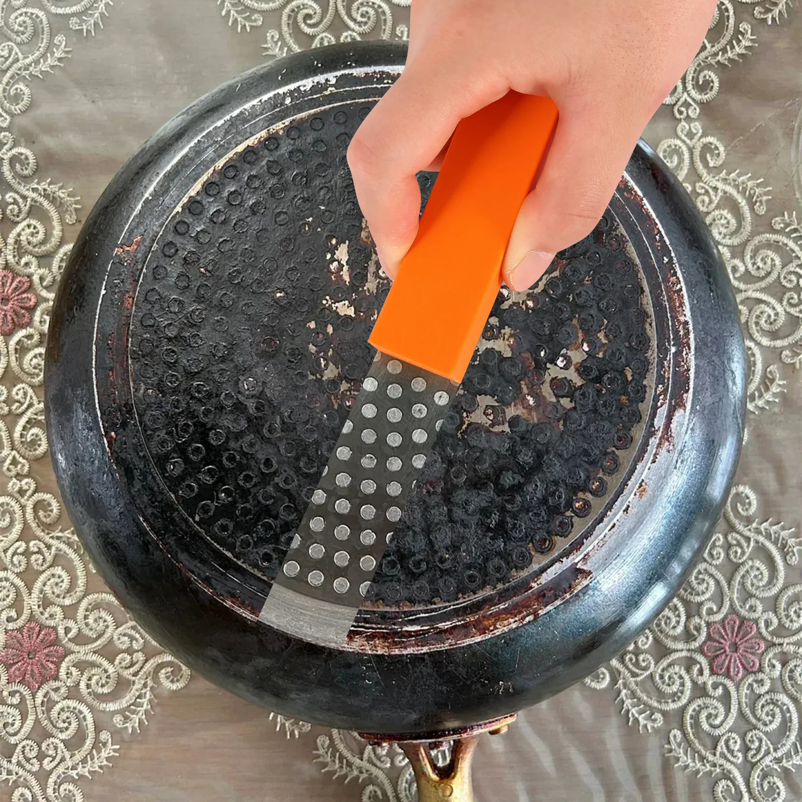 Removedor de Ferrugem e Calcário em Aço Inoxidável para Torneiras de Cozinha e Pias - Acessório de Limpeza Doméstica de Uso Seguro