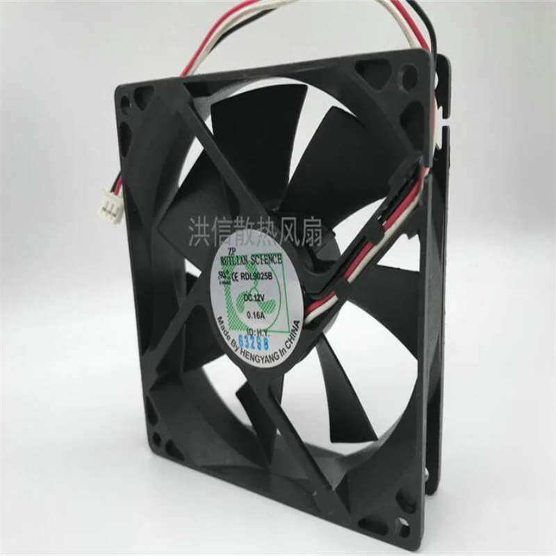 Wholesale: RDL9025B 12V 0.16A 90*25MM 3-wire silent axial cooling fan